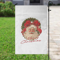 Merry Christmas Vintage Retro Santa Claus Coquette Garden Flag - Wonder Print Shop