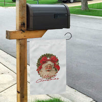 Merry Christmas Vintage Retro Santa Claus Coquette Garden Flag - Wonder Print Shop