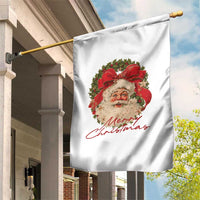 Merry Christmas Vintage Retro Santa Claus Coquette Garden Flag - Wonder Print Shop