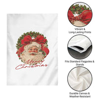 Merry Christmas Vintage Retro Santa Claus Coquette Garden Flag - Wonder Print Shop