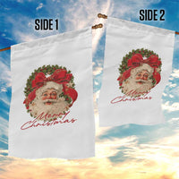 Merry Christmas Vintage Retro Santa Claus Coquette Garden Flag - Wonder Print Shop