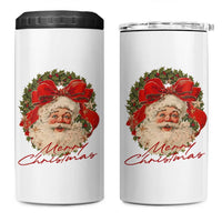 Merry Christmas Vintage Retro Santa Claus Coquette 4 in 1 Can Cooler Tumbler - Wonder Print Shop