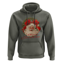 Merry Christmas Vintage Retro Santa Claus Coquette Hoodie - Wonder Print Shop