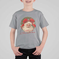 Merry Christmas Vintage Retro Santa Claus Coquette T Shirt For Kid - Wonder Print Shop