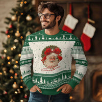 Merry Xmas Vintage Retro Santa Claus Coquette Ugly Christmas Sweater - Wonder Print Shop