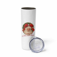 Merry Christmas Vintage Retro Santa Claus Coquette Skinny Tumbler - Wonder Print Shop