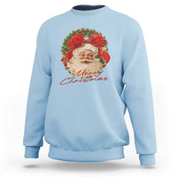 Merry Christmas Vintage Retro Santa Claus Coquette Sweatshirt - Wonder Print Shop