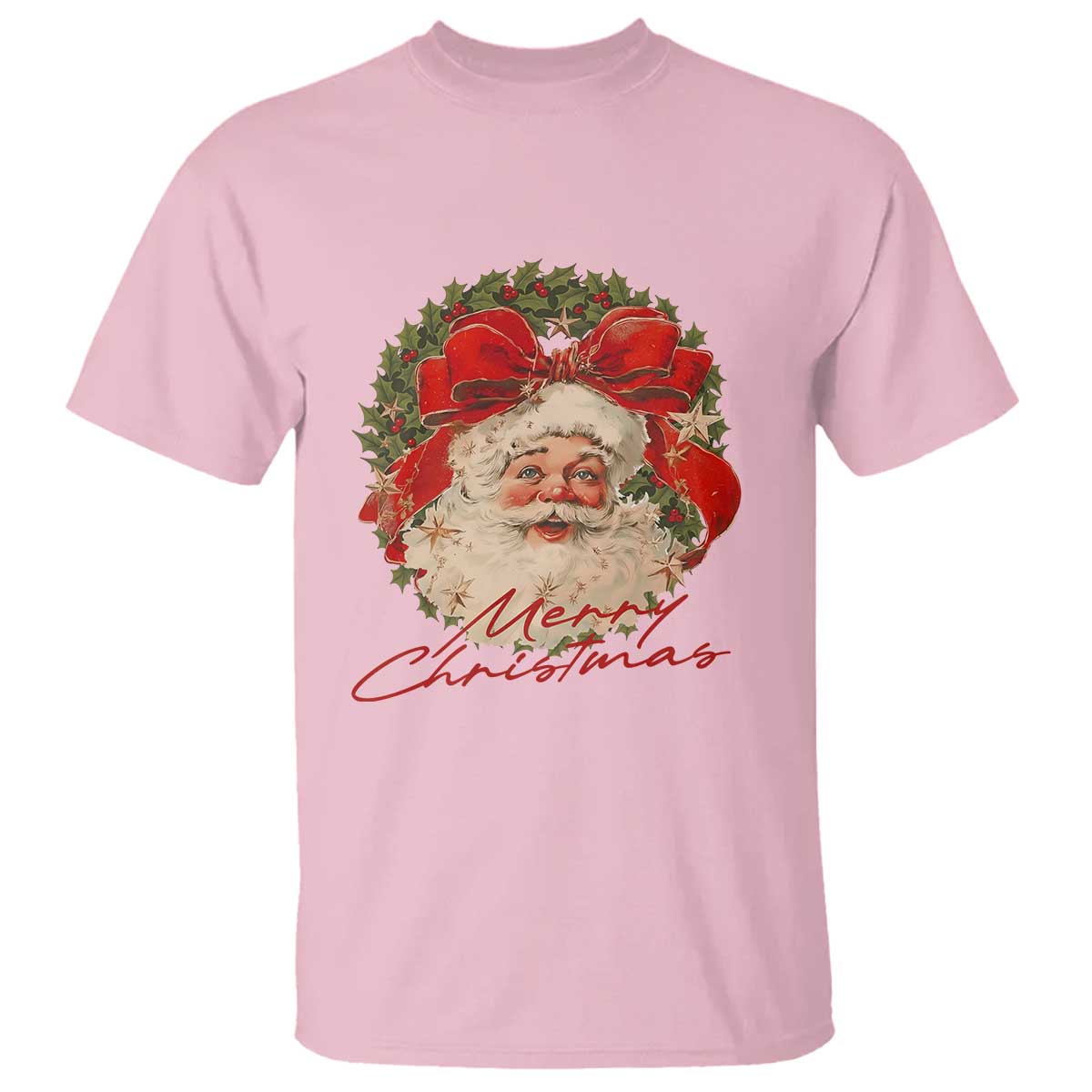 Merry Christmas Vintage Retro Santa Claus Coquette T Shirt - Wonder Print Shop
