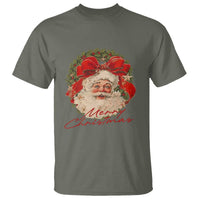Merry Christmas Vintage Retro Santa Claus Coquette T Shirt - Wonder Print Shop