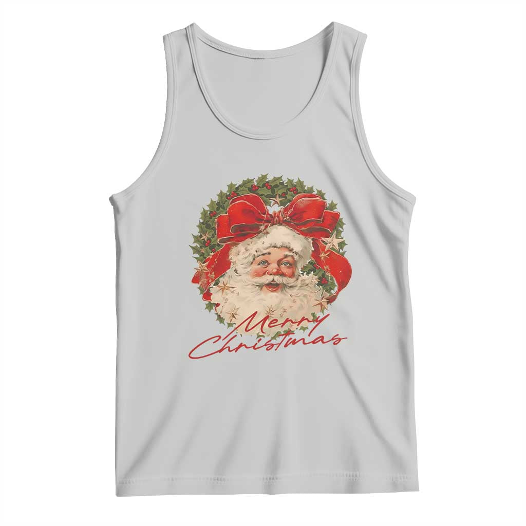 Merry Christmas Vintage Retro Santa Claus Coquette Tank Top - Wonder Print Shop