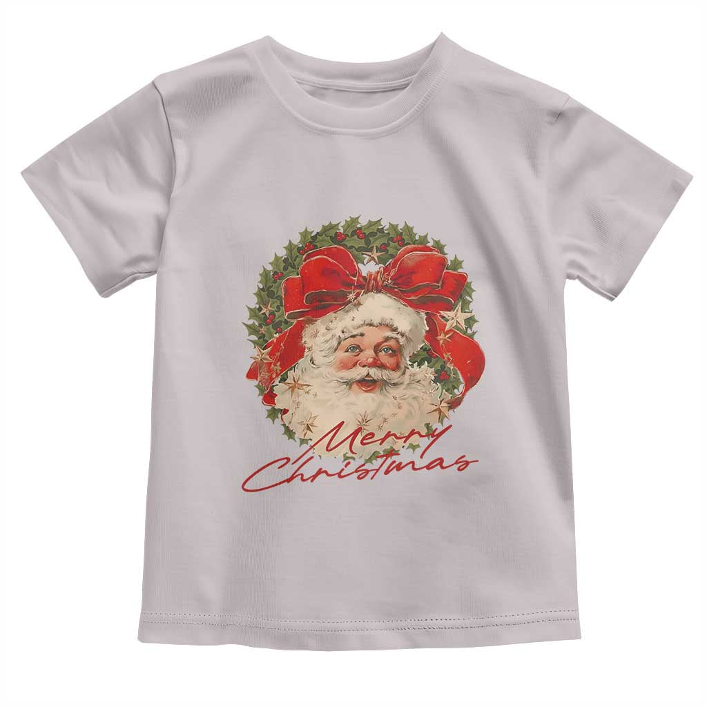Merry Christmas Vintage Retro Santa Claus Coquette Toddler T Shirt - Wonder Print Shop
