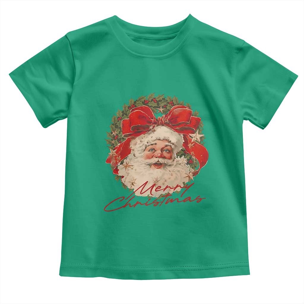 Merry Christmas Vintage Retro Santa Claus Coquette Toddler T Shirt - Wonder Print Shop