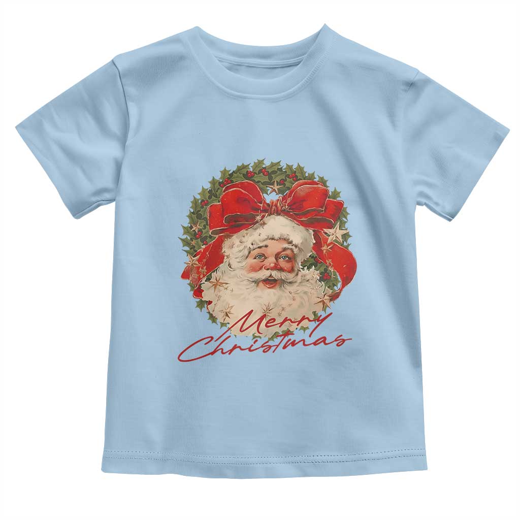 Merry Christmas Vintage Retro Santa Claus Coquette Toddler T Shirt - Wonder Print Shop