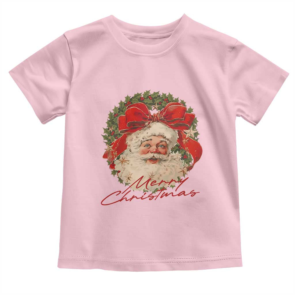 Merry Christmas Vintage Retro Santa Claus Coquette Toddler T Shirt - Wonder Print Shop