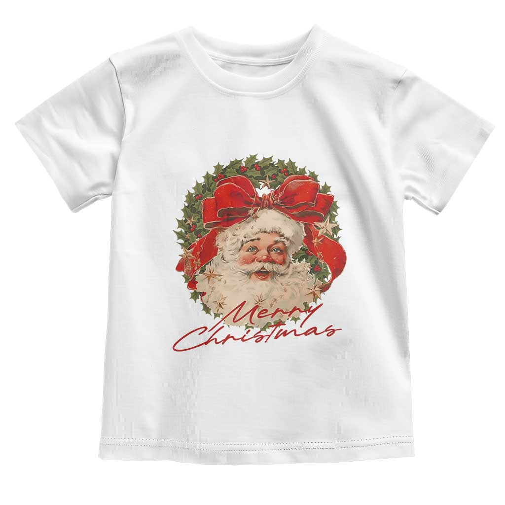 Merry Christmas Vintage Retro Santa Claus Coquette Toddler T Shirt - Wonder Print Shop
