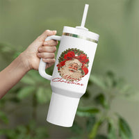 Merry Christmas Vintage Retro Santa Claus Coquette Tumbler With Handle - Wonder Print Shop