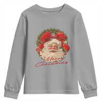 Merry Christmas Vintage Retro Santa Claus Coquette Youth Sweatshirt - Wonder Print Shop