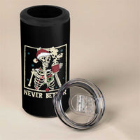 Funny Christmas Never Better 4 in 1 Can Cooler Tumbler Skeleton Drinking Coffee - Wonder Print Shop