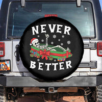 Funny Halloween Christmas Never Better Spare Tire Cover Xmas Skeleton Coffin - Wonder Print Shop