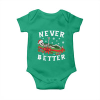 Funny Halloween Christmas Never Better Baby Onesie Xmas Skeleton Coffin - Wonder Print Shop