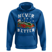 Funny Halloween Christmas Never Better Hoodie Xmas Skeleton Coffin - Wonder Print Shop