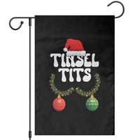 Christmas Tinsel Tits Garden Flag Funny Xmas Couple Matching - Wonder Print Shop