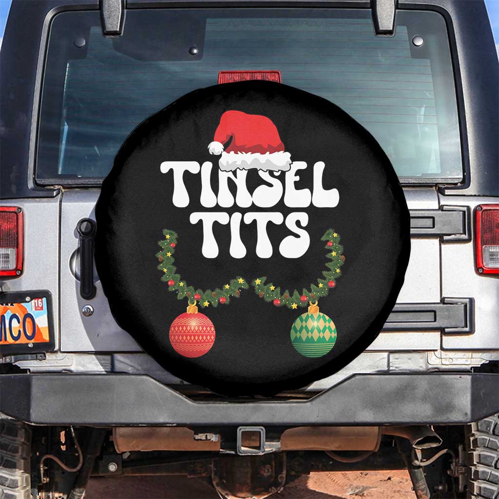 Christmas Tinsel Tits Spare Tire Cover Funny Xmas Couple Matching - Wonder Print Shop