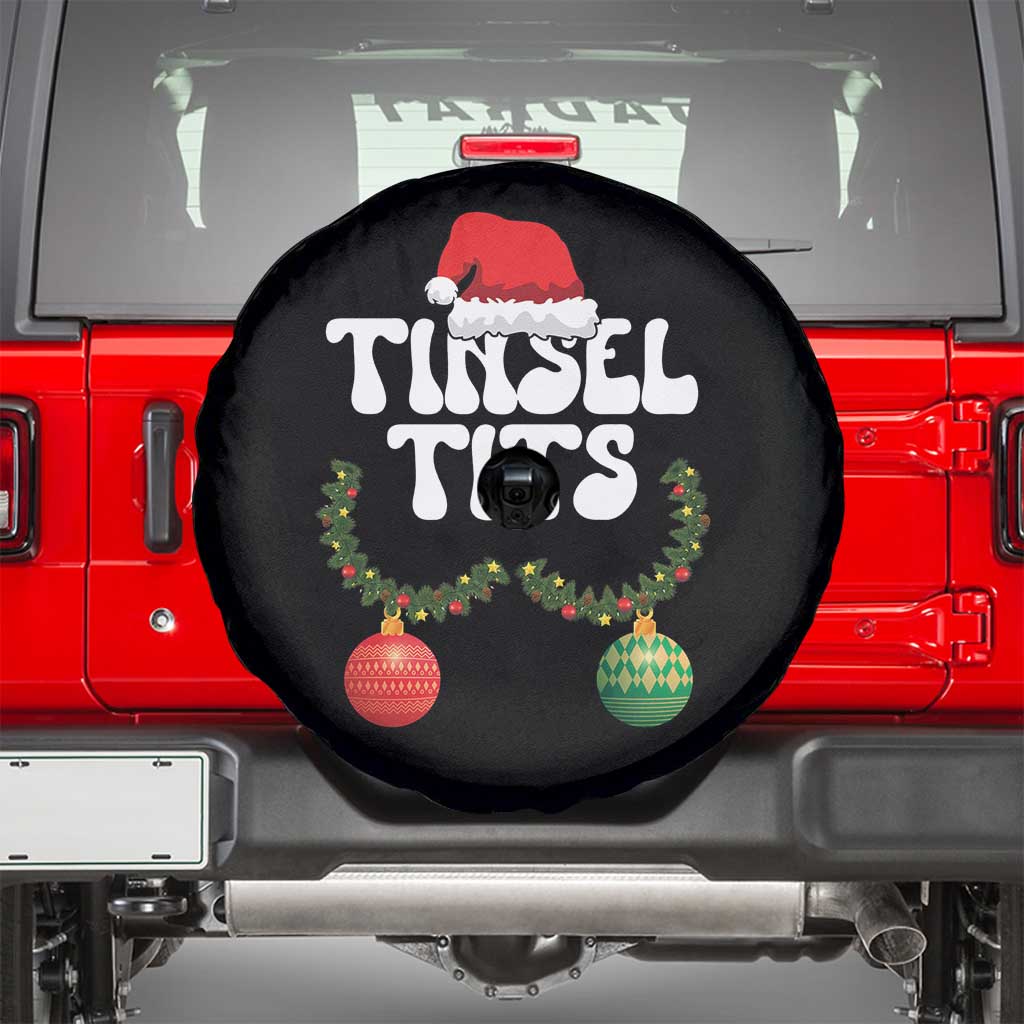 Christmas Tinsel Tits Spare Tire Cover Funny Xmas Couple Matching - Wonder Print Shop