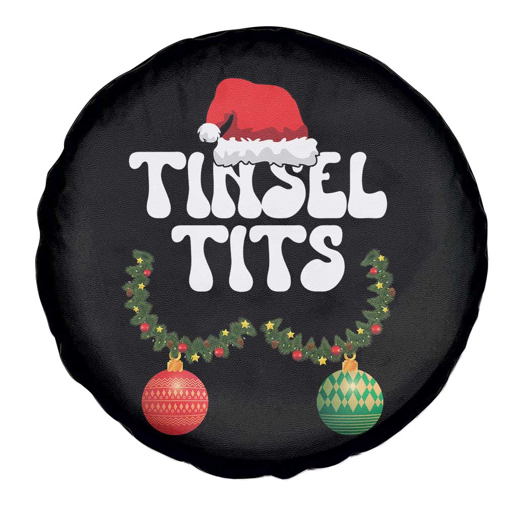 Christmas Tinsel Tits Spare Tire Cover Funny Xmas Couple Matching - Wonder Print Shop
