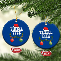 Christmas Tinsel Tits Ceramic Ornament Funny Xmas Couple Matching - Wonder Print Shop