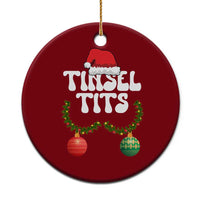 Christmas Tinsel Tits Ceramic Ornament Funny Xmas Couple Matching - Wonder Print Shop