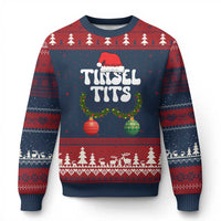 Xmas Tinsel Tits Ugly Christmas Sweater Funny Xmas Couple Matching - Wonder Print Shop