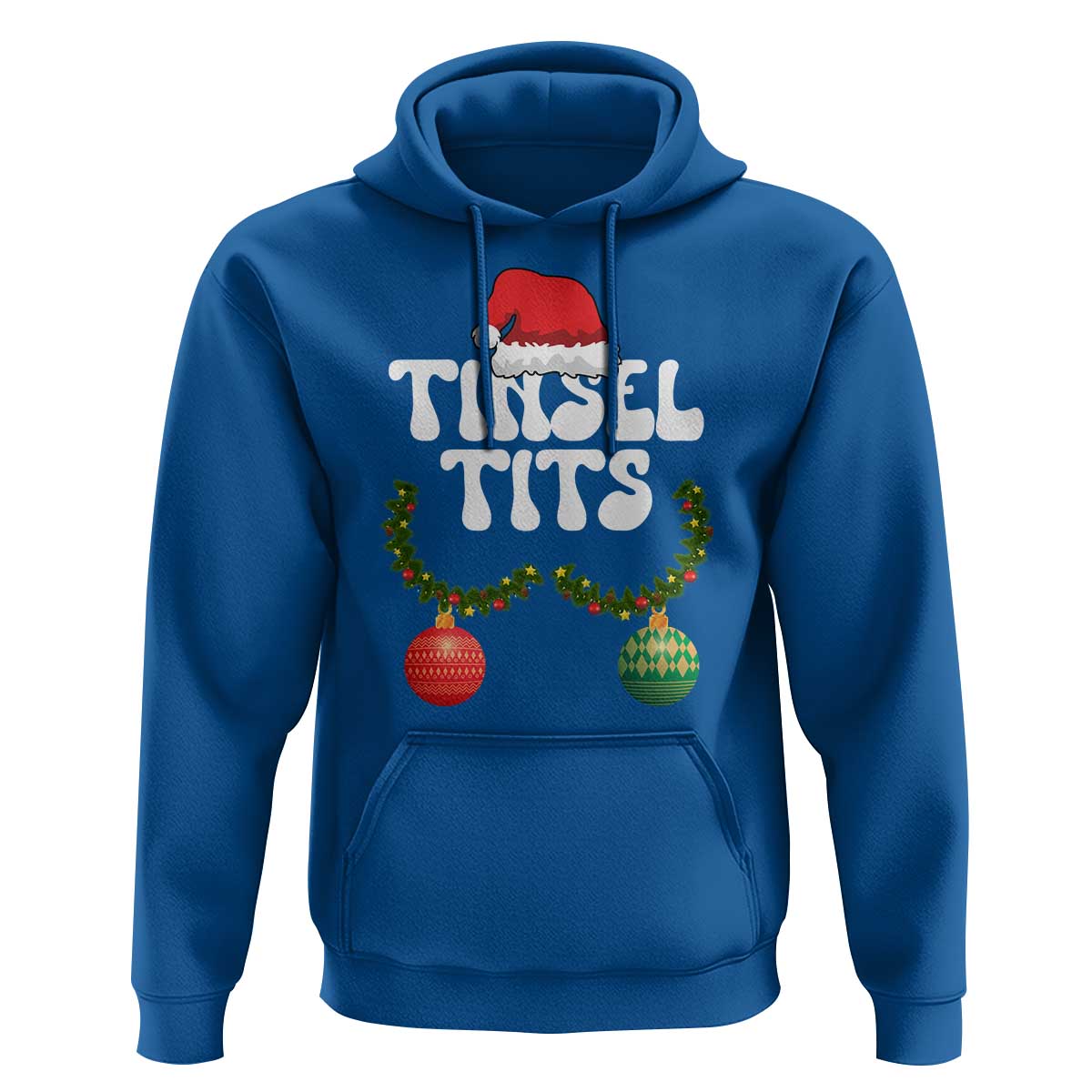Christmas Tinsel Tits Hoodie Funny Xmas Couple Matching - Wonder Print Shop