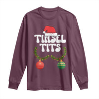 Christmas Tinsel Tits Long Sleeve Shirt Funny Xmas Couple Matching - Wonder Print Shop
