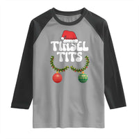Christmas Tinsel Tits Raglan Shirt Funny Xmas Couple Matching - Wonder Print Shop
