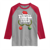 Christmas Tinsel Tits Raglan Shirt Funny Xmas Couple Matching - Wonder Print Shop