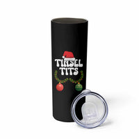 Christmas Tinsel Tits Skinny Tumbler Funny Xmas Couple Matching - Wonder Print Shop
