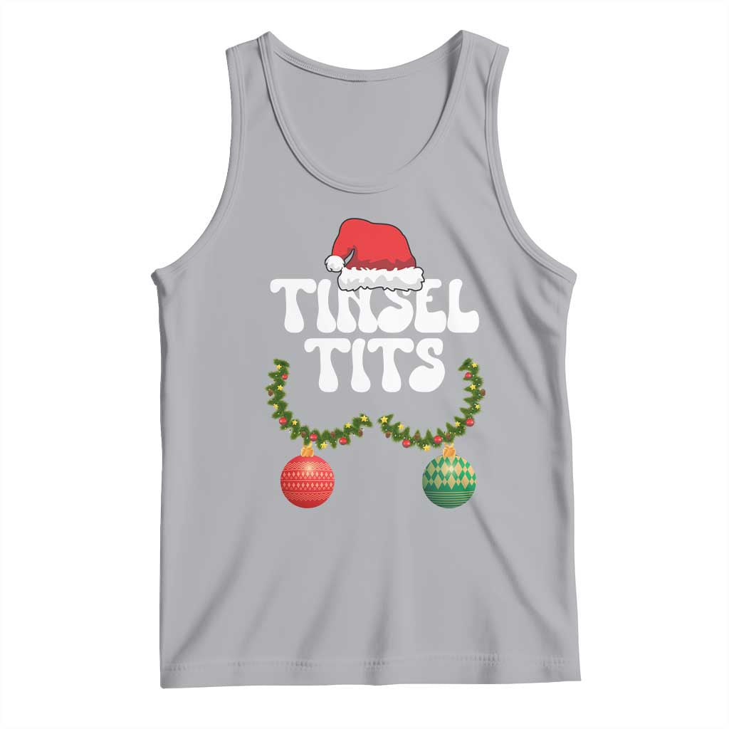 Christmas Tinsel Tits Tank Top Funny Xmas Couple Matching - Wonder Print Shop