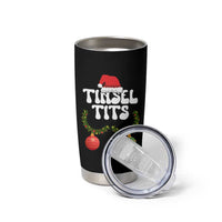 Christmas Tinsel Tits Tumbler Cup Funny Xmas Couple Matching - Wonder Print Shop