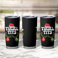 Christmas Tinsel Tits Tumbler Cup Funny Xmas Couple Matching - Wonder Print Shop