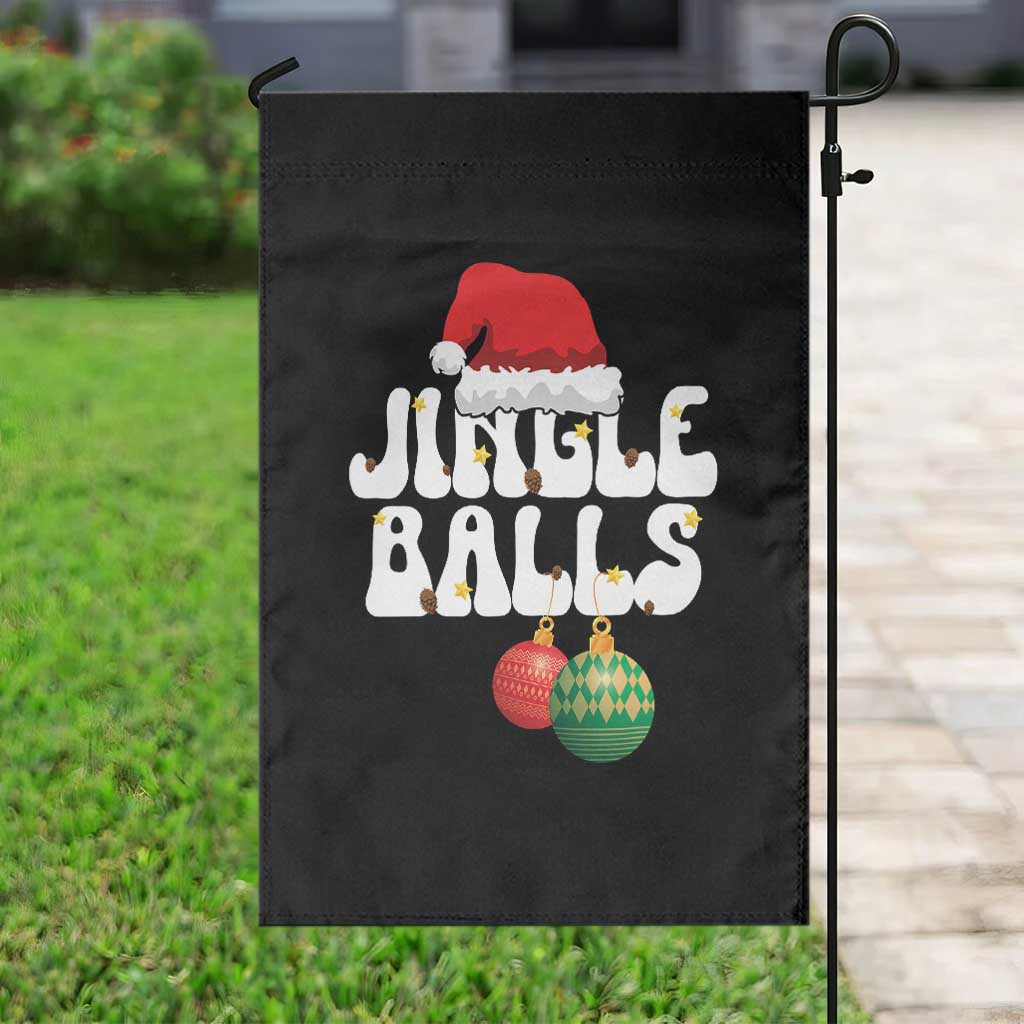 Christmas Jingle Balls Garden Flag Funny Xmas Couple Matching - Wonder Print Shop