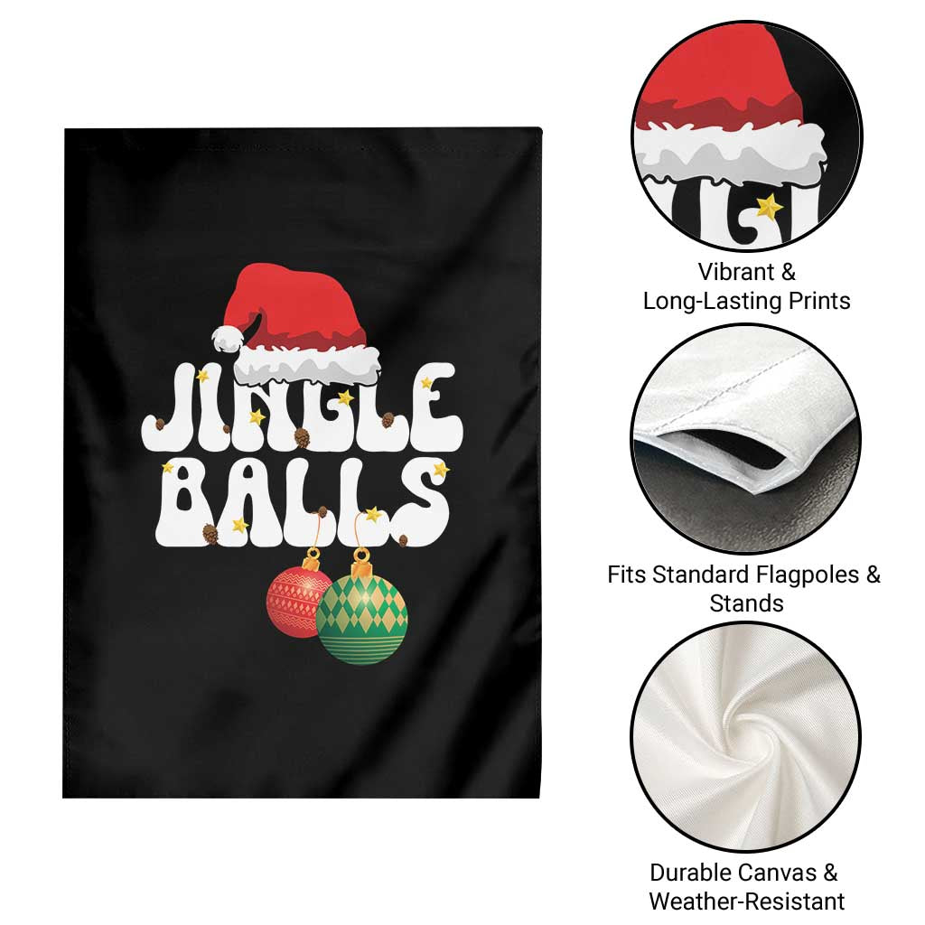 Christmas Jingle Balls Garden Flag Funny Xmas Couple Matching - Wonder Print Shop