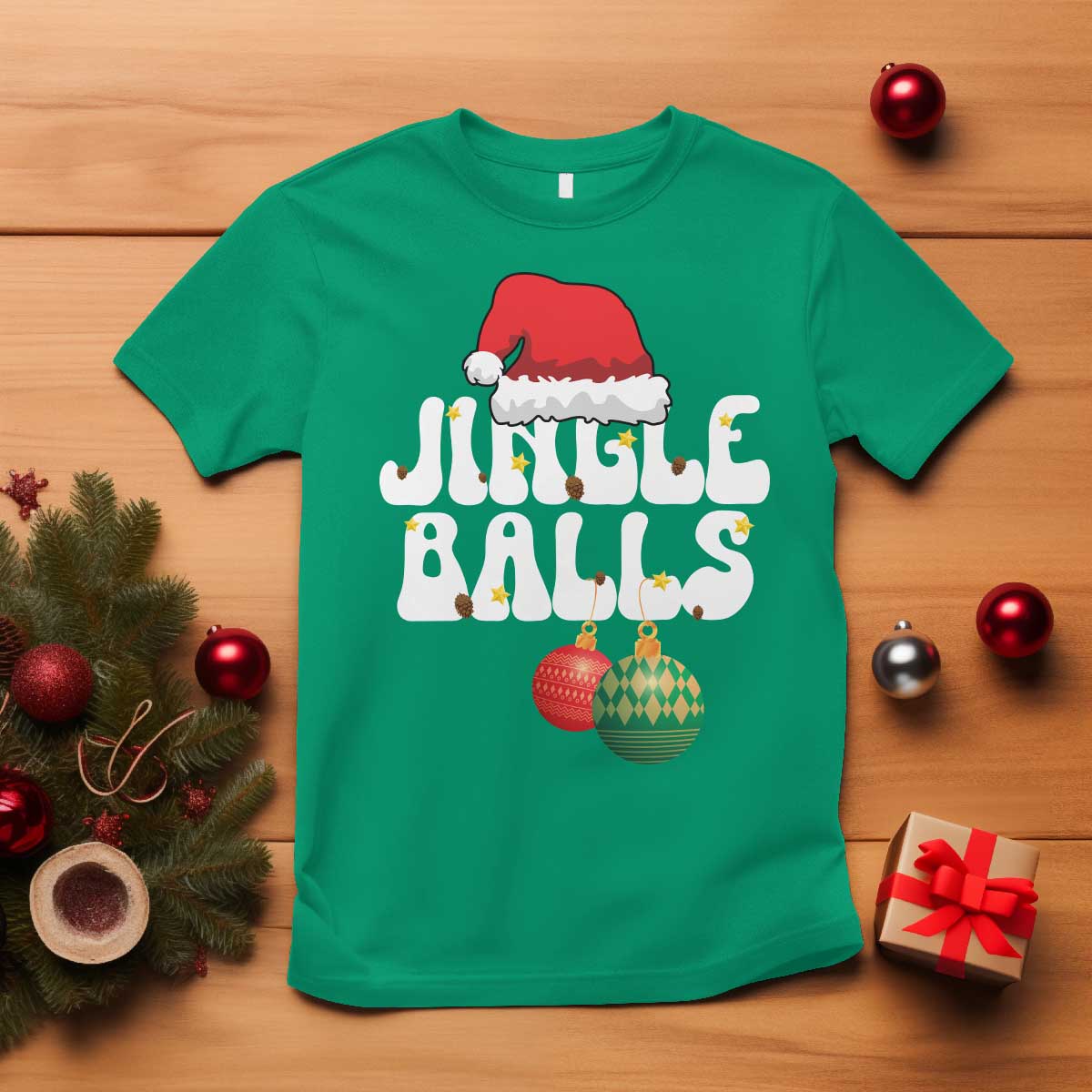 Christmas Jingle Balls T Shirt Funny Xmas Couple Matching - Wonder Print Shop