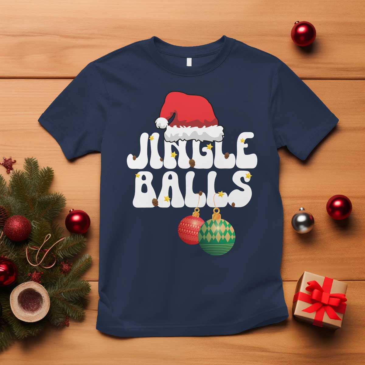 Christmas Jingle Balls T Shirt Funny Xmas Couple Matching - Wonder Print Shop
