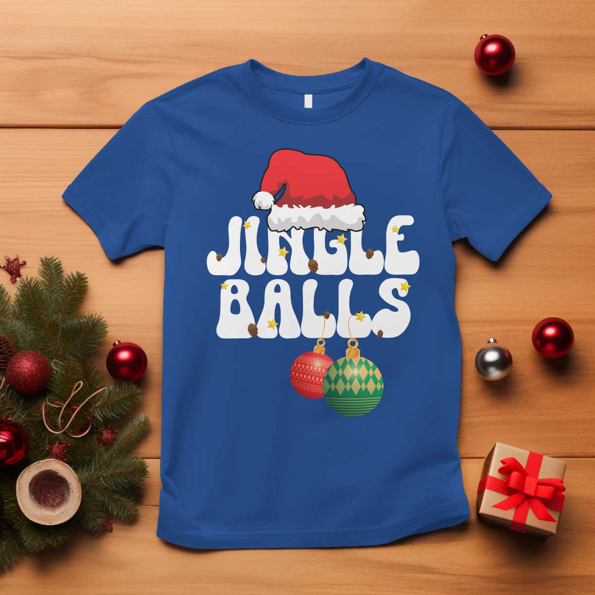 Christmas Jingle Balls T Shirt Funny Xmas Couple Matching - Wonder Print Shop