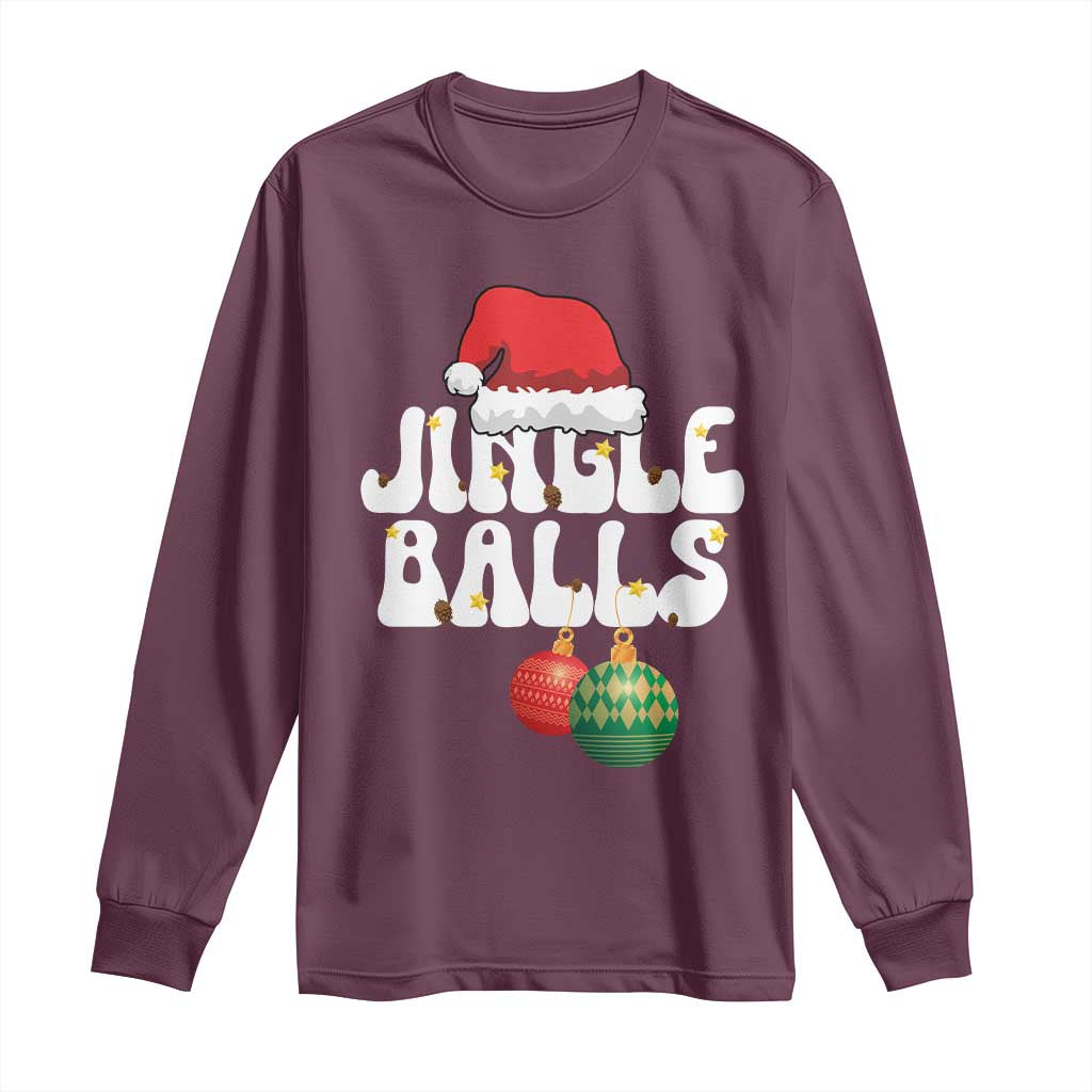 Christmas Jingle Balls Long Sleeve Shirt Funny Xmas Couple Matching - Wonder Print Shop