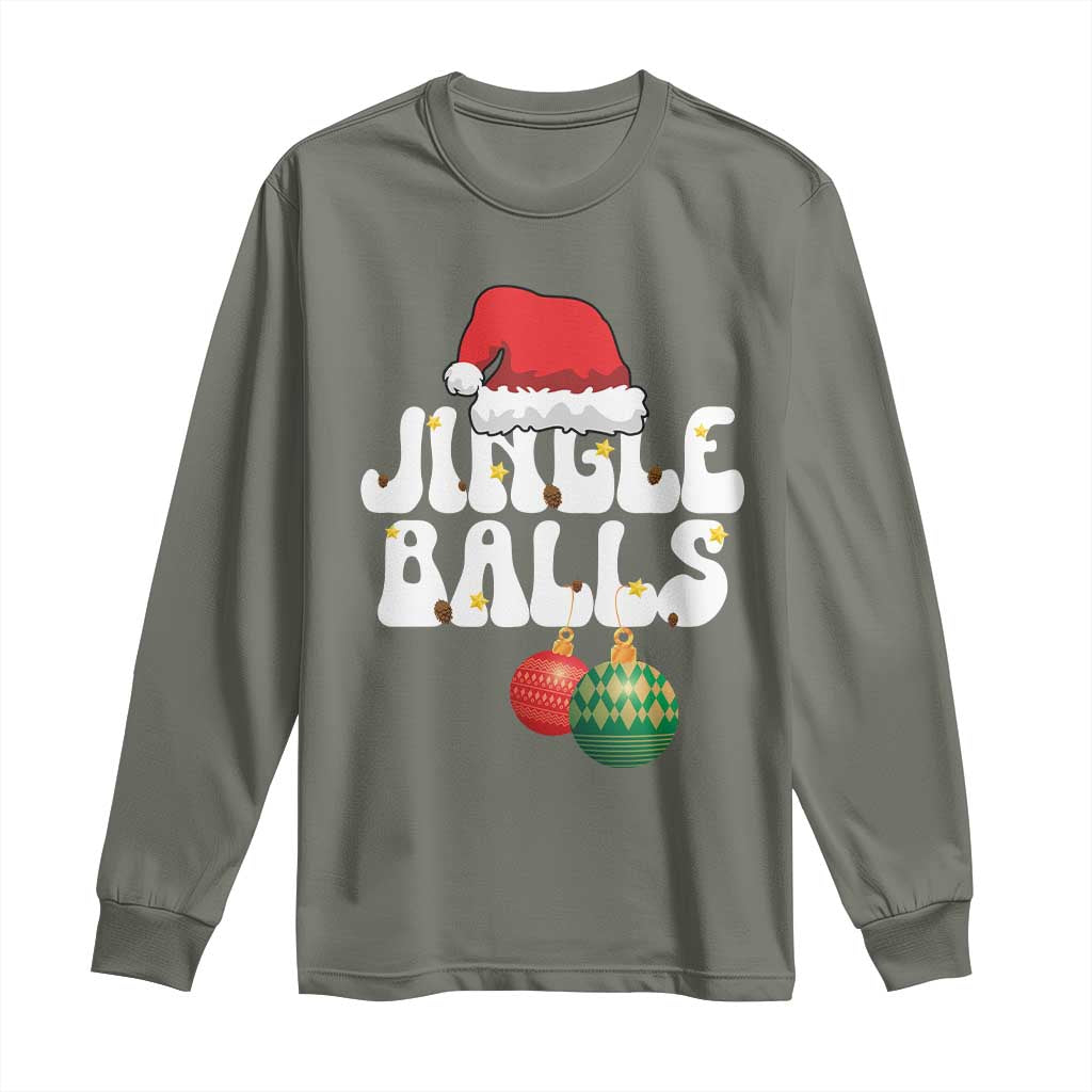 Christmas Jingle Balls Long Sleeve Shirt Funny Xmas Couple Matching - Wonder Print Shop