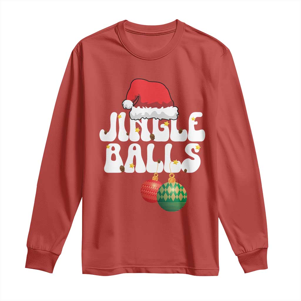 Christmas Jingle Balls Long Sleeve Shirt Funny Xmas Couple Matching - Wonder Print Shop