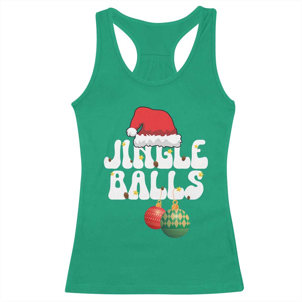 Christmas Jingle Balls Racerback Tank Top Funny Xmas Couple Matching - Wonder Print Shop
