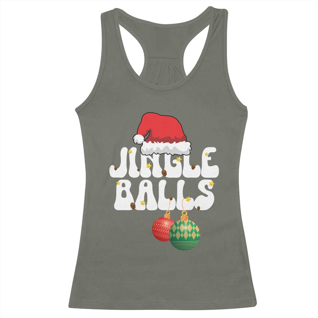 Christmas Jingle Balls Racerback Tank Top Funny Xmas Couple Matching - Wonder Print Shop